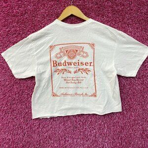 World Renowned Budweiser King Of Beers Crop Top Promo T-Shirt small